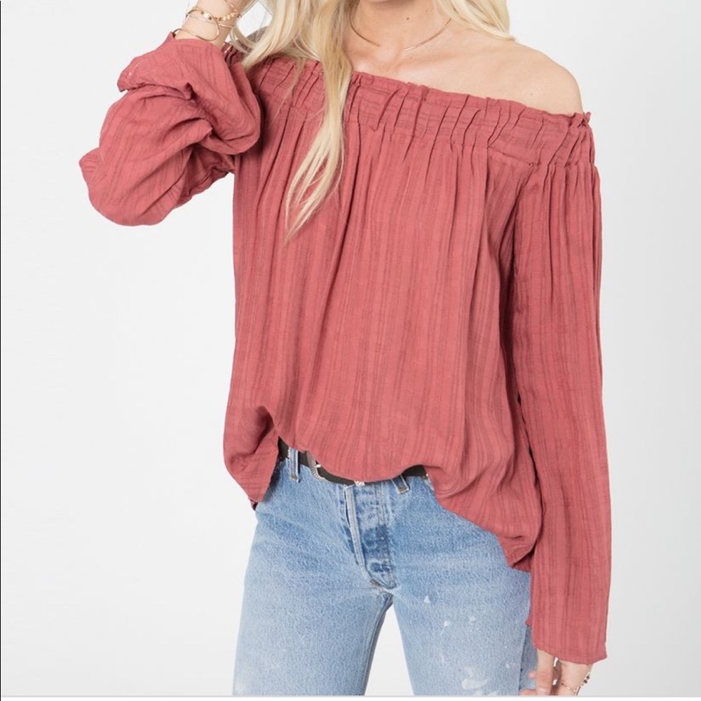 STILLWATER, Sun Kissed off the shoulder top, Med